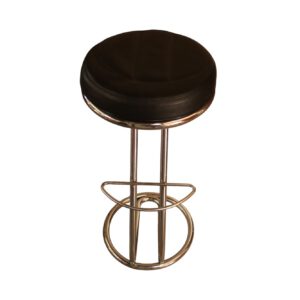 Barhocker Chromgestell, schwarze Sitzfläche