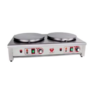 Crêpes-Gerät 2 Platten+Wendemesser+Teigrolle  220 V