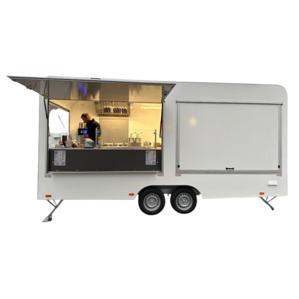 Grillwagen 5,20 x 2,30 m   Strombedarf 32 Ah, Wasser Zu/Ablauf