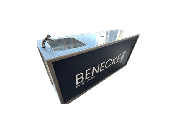 Exklusivtheke mit Becken Branding Benecke Event
